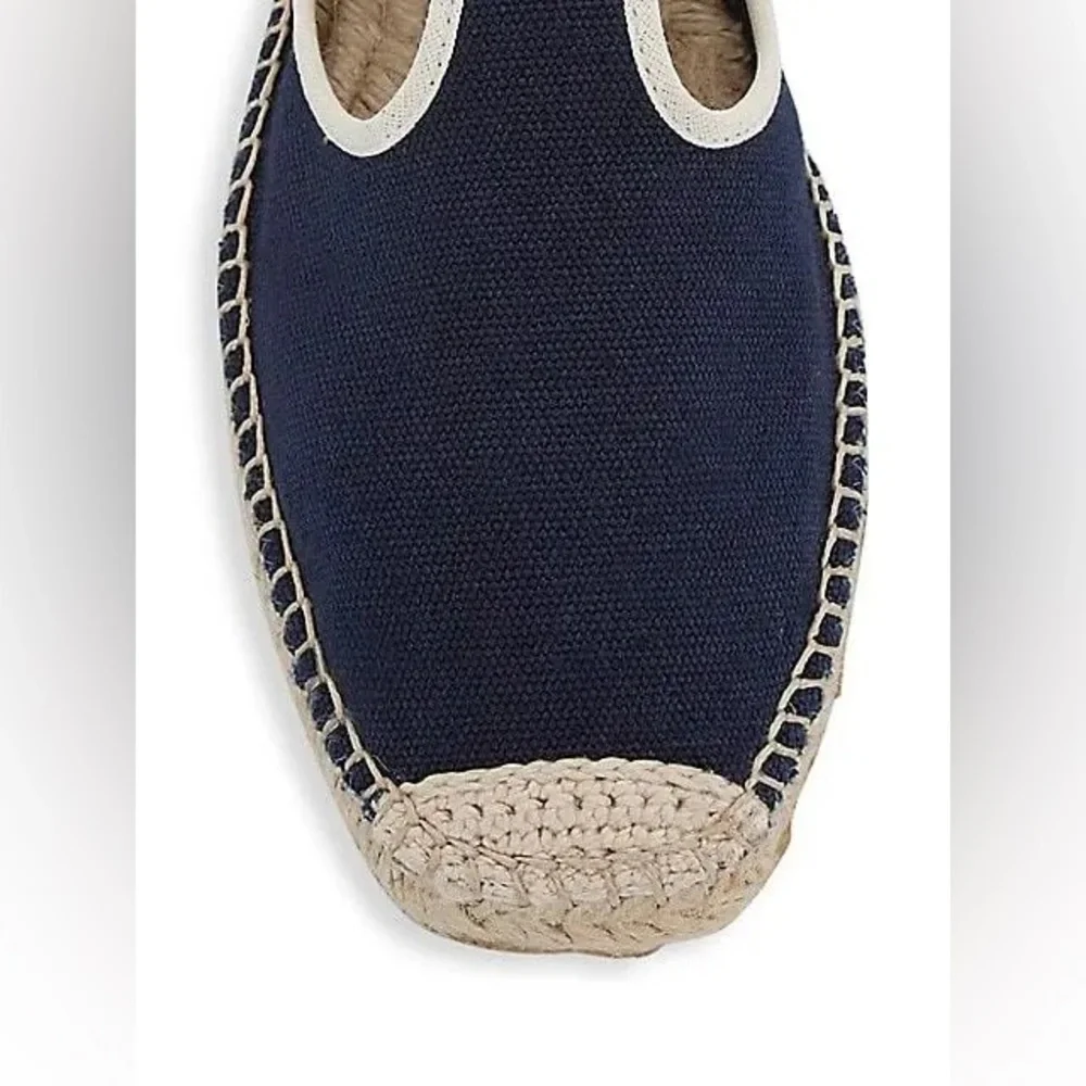 RE/DONE 70s T-Strap Canvas Espadrilles in Navy